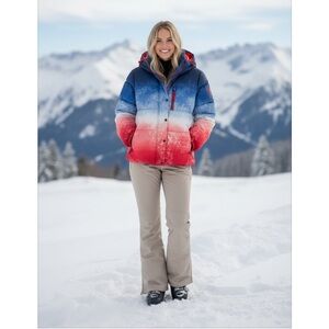 Bogner snow ski pants insulated with belt and fleece interior at waist. Size L6